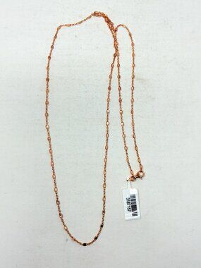 Shop LC 14K Rose Gold Over Sterling Silver Cable Mariner Chain 30 in Long 5441